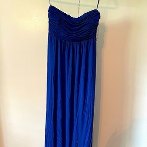 Soma Invisible Support strapless royal blue maxi dress..Size Small